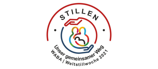 Logo Weltstillwoche 2021 mit Motto Stillen. Unser Gemeinsamer Weg.