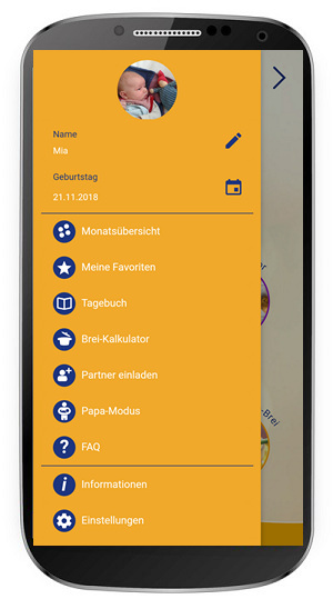 Screenshot App Baby & Essen