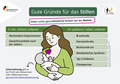 Grafik, die gesundheitliche Vorteile des Stillens für die Mutter zusammenfasst.