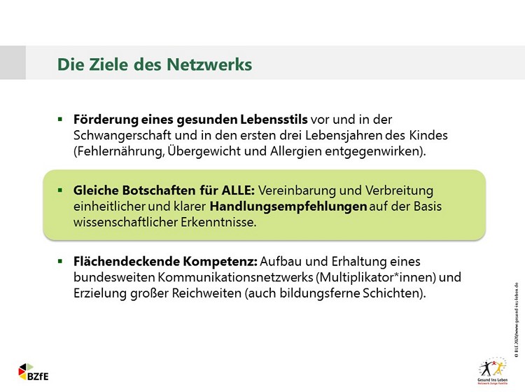 Ziele des Netzwerks