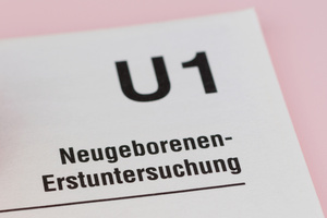 U1 Neugeborenen-Erstuntersuchung Ausschnitt aus Kinderuntersuchungsheft